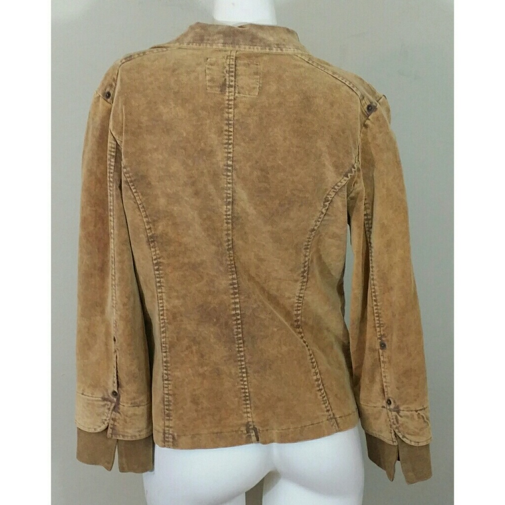 Vintage inspired vegan suede distressed jacket - Picture 5 of 7